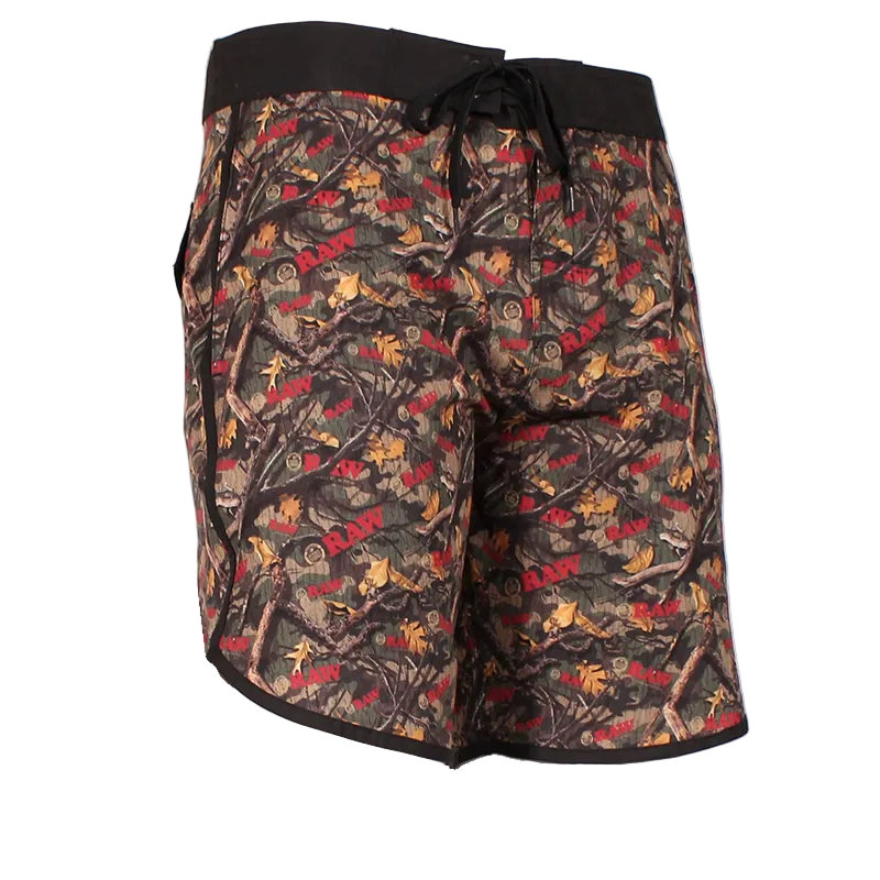 Raw Men's Board Shorts - Brazil Camo