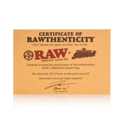 Raw x Gear Premium 20th Anniversary 12" 7mm Sidekick Beaker Water Pipe
