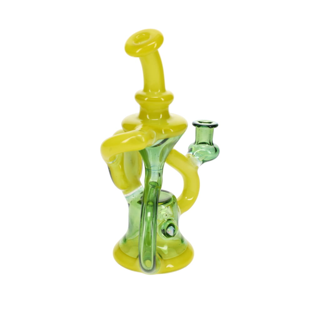 Cristo Two Tone Floater Recycler Rig - Green with Opal