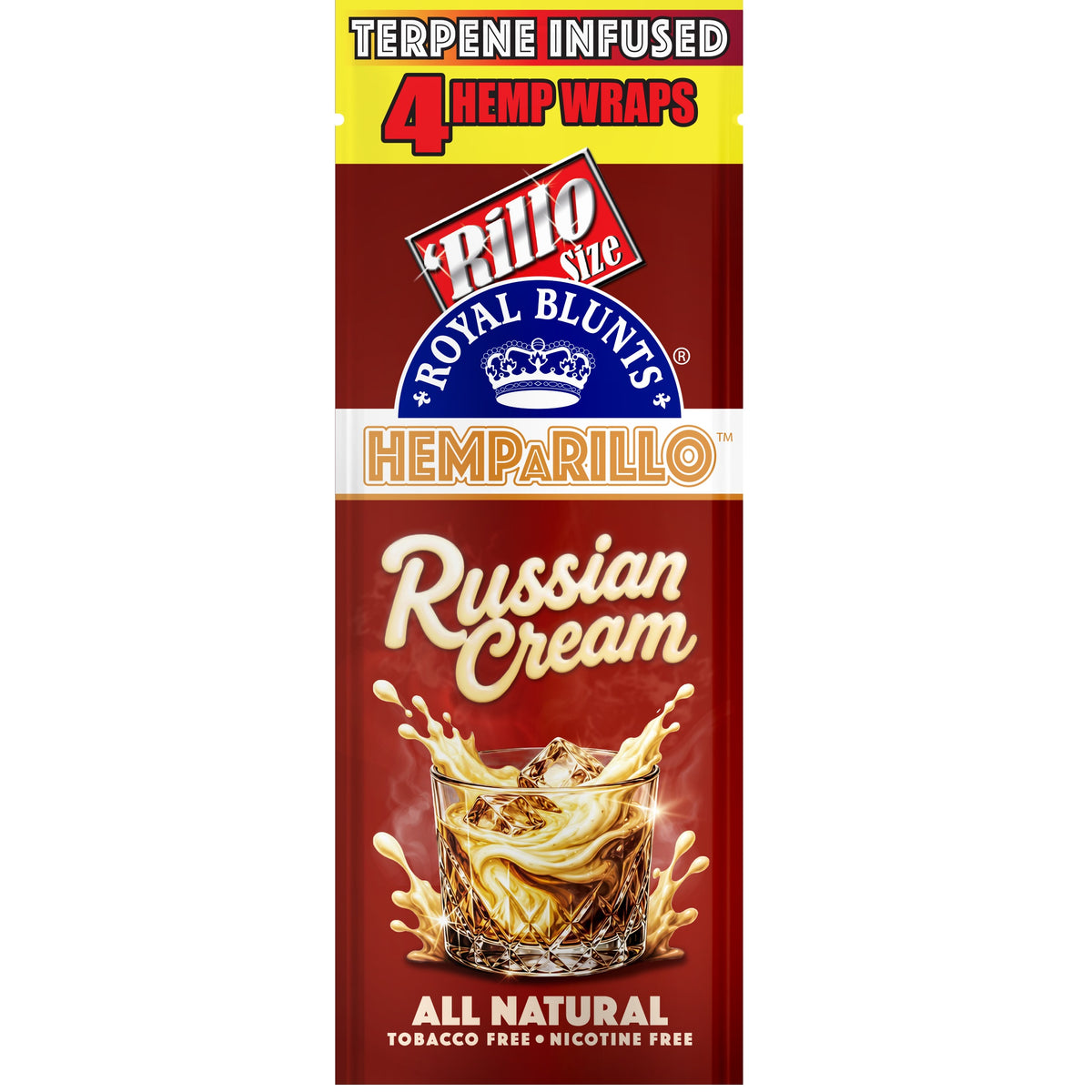 Hemparillo Terpene Infused Wraps 4 Pack - Russian Cream