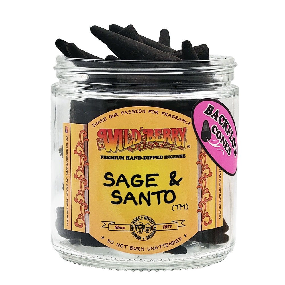 Sage & Santo Wild Berry Backflow Incense Cones