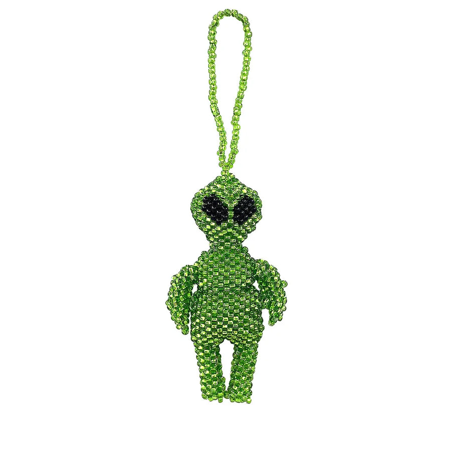 Handmade Alien Body Seed Bead Ornament Keychain