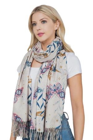 Cosmic Moth Scarf (Beige)