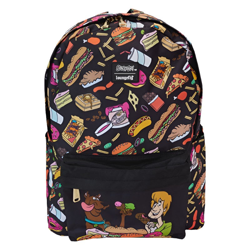 Loungefly Scooby-Doo Munchies All-Over Print Nylon Square Full-Size Backpack