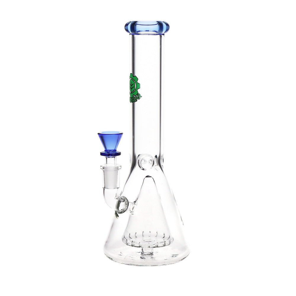 SeshGear 10" Color Rim Pyramid Perc Beaker