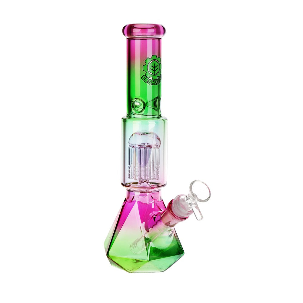 SeshGear 10" Prism Ombre Color Tree Perc Beaker