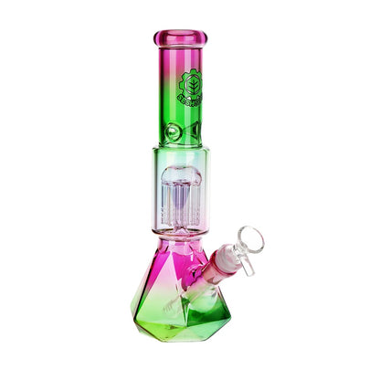 SeshGear 10" Prism Ombre Color Tree Perc Beaker