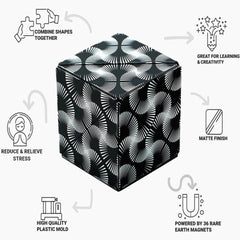 Shashibo Magnetic Puzzle Cube - Black & White