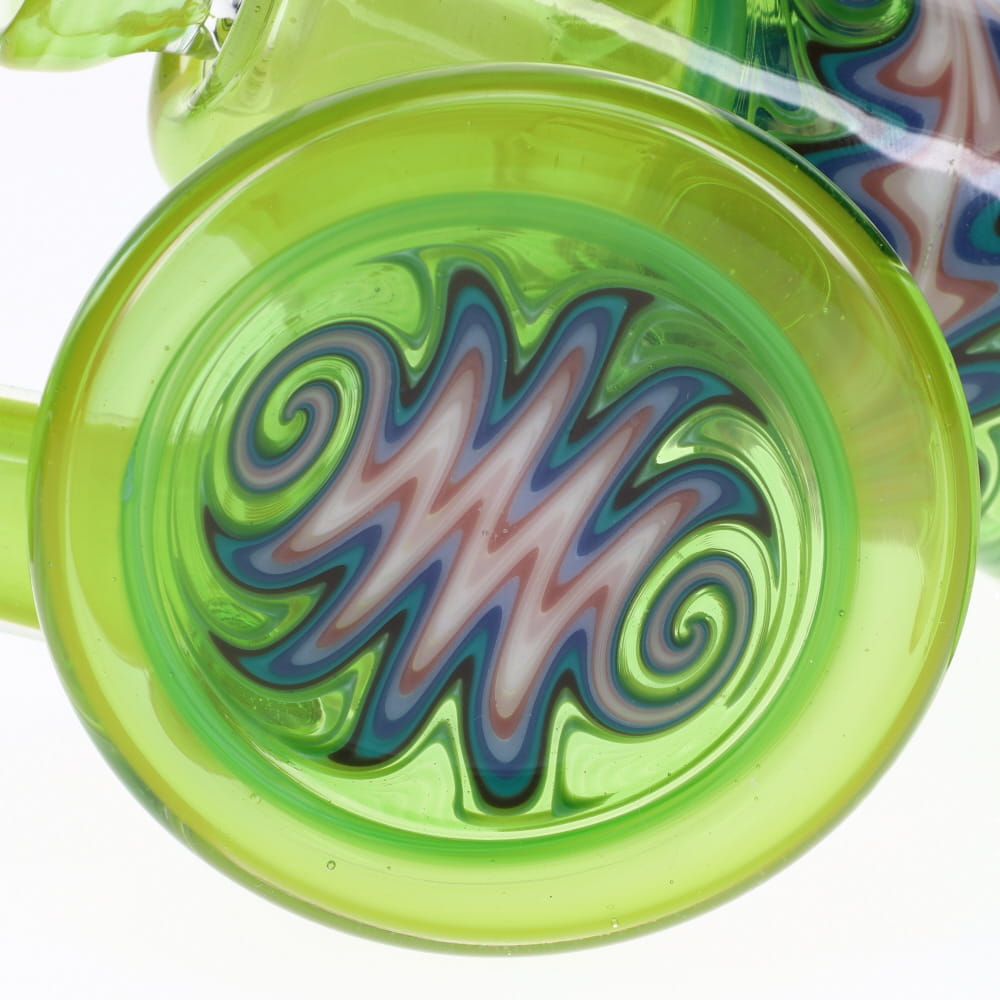 Slob Glass Dewar Layback Bubbler - Ghost Chartreuse