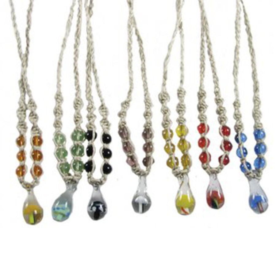 Small Glass Mushroom Necklace
