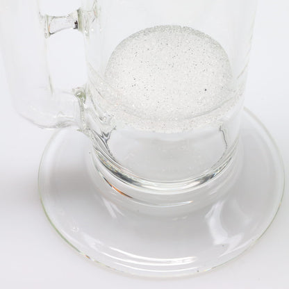 Solid Clear Bent Neck Frit Disk Perc Water Pipe