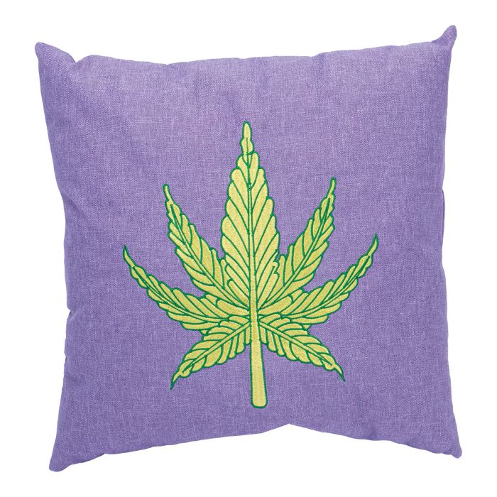 Purple Leaf Plush Pillow