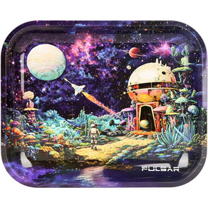 Pulsar Large Metal Rolling Tray - Space Base