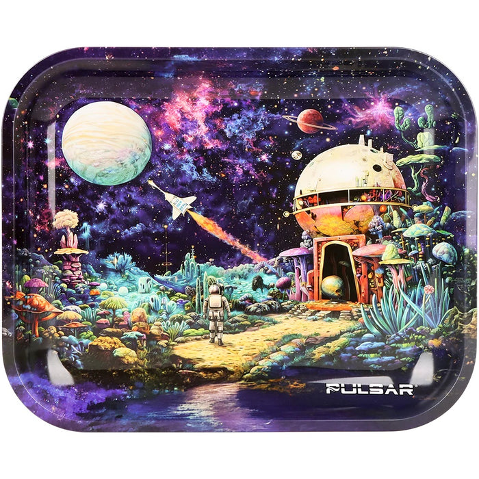 Pulsar Large Metal Rolling Tray - Space Base
