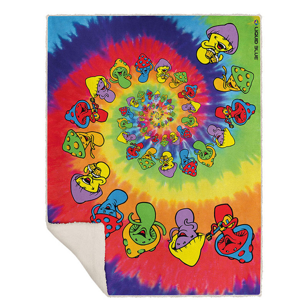 Spiral Shrooms Fleece Throw Blanket