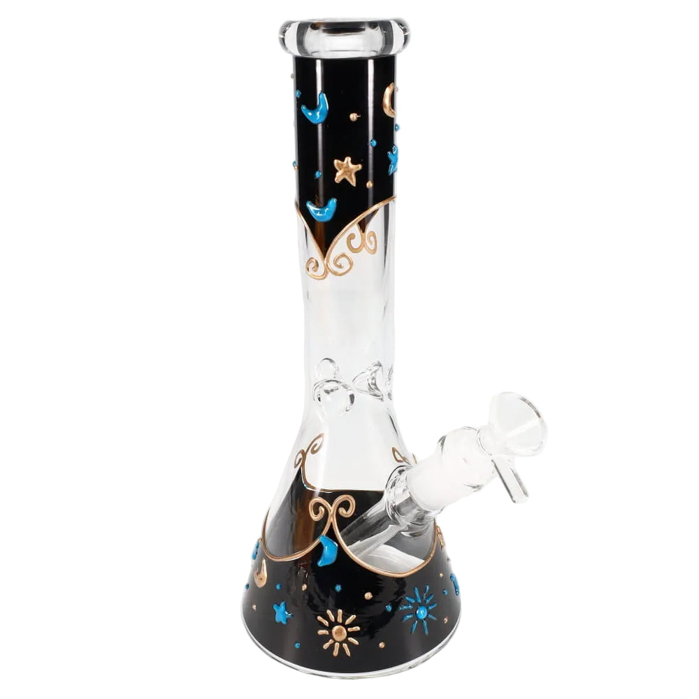Starry Night Clay Decal Glass Beaker - 10"