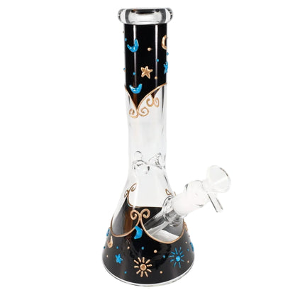 Starry Night Clay Decal Glass Beaker - 10"