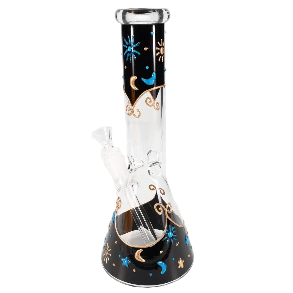 Starry Night Clay Decal Glass Beaker - 10"