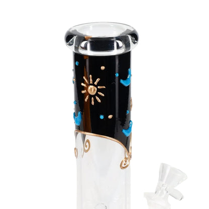 Starry Night Clay Decal Glass Beaker - 10"