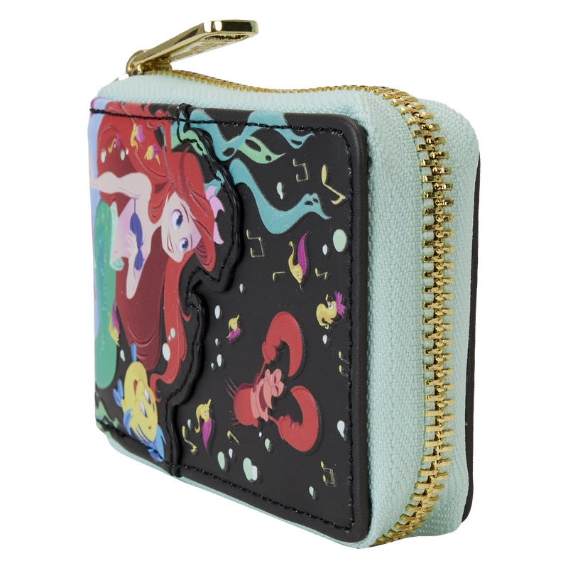 Loungefly x The Little Mermaid 35th Anniversary Life is the Bubbles Accordion Zip Around Wallet