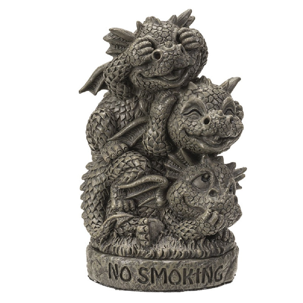 Three Dragon "No Smoking" Backflow Incense Burner