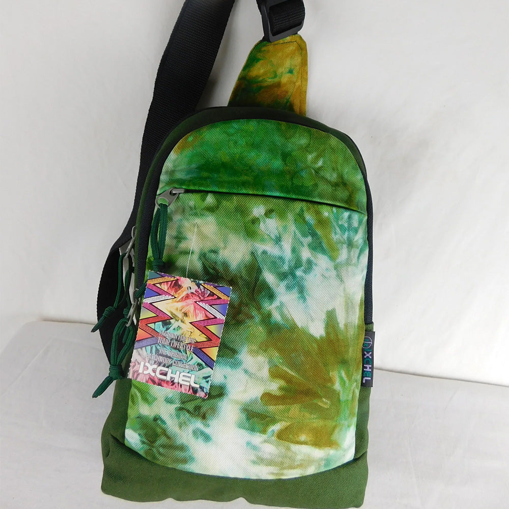 Tie Dye Sling Backpack - Green