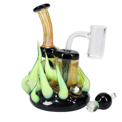 B Money Glass #15 Slyme with Case Bubbler