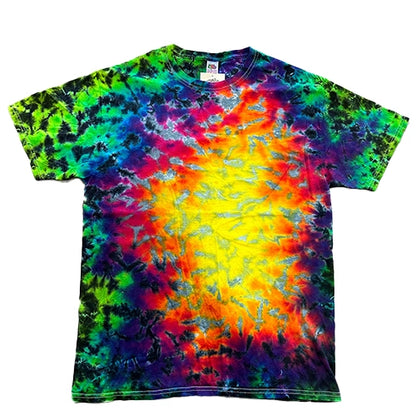 Too Heady Crew Rainbow Scrunch Tie Dye T-Shirt