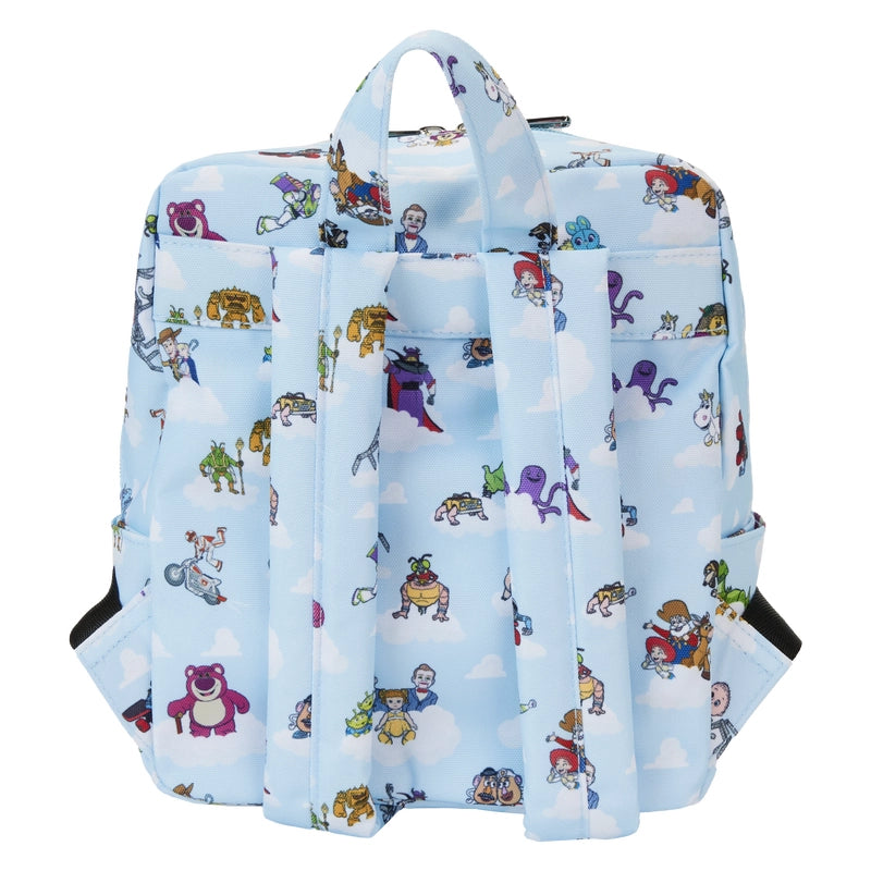 Loungefly Toy Story Movie Collab All-Over Print Nylon Square Mini Backpack