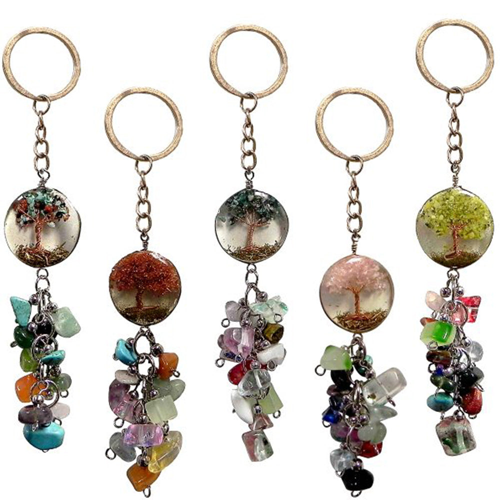 Tree of Life Multi Chip Keychain