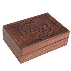 Tree of Life Tarot Card Wood Carved Box