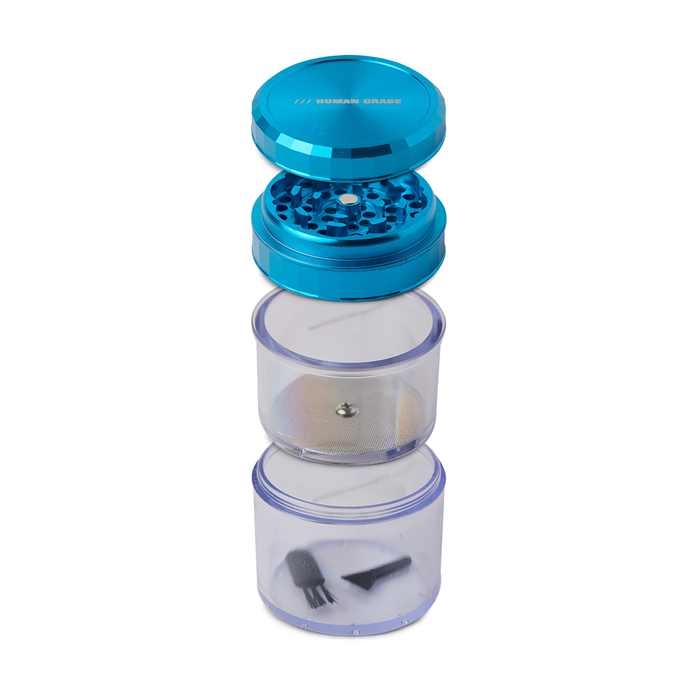 Human Grade 2.5 inch 4 Piece Clear Storage Grinder - Assorted Colors