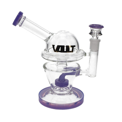 Vault Glass Saucer Tire Perc w/ Color Rims Rig - 7.5"