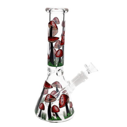 Glow in the Dark Mushroom Decal Beaker - 10"