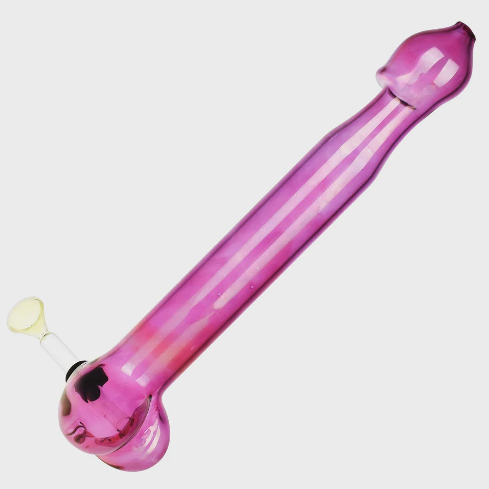 Willy Johnson 10.5" Pink Glass Pipe