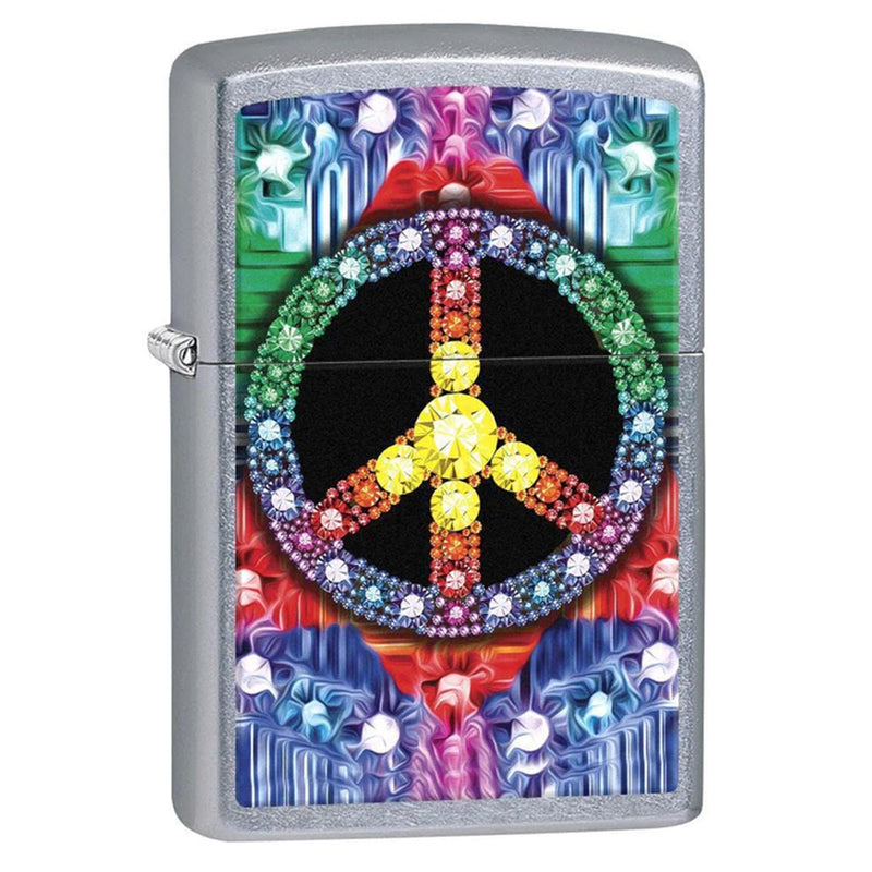 Zippo Lighter Jeweled Peace Sign – Sunshine Daydream