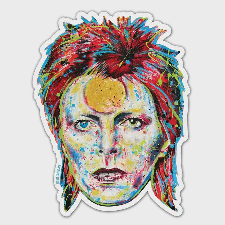 David Bowie Ziggy Stardust Paint Sticker