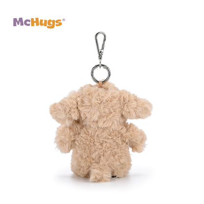 McHugs Joyce Milk Tea Puppy Stuffed Animal Bag Charm