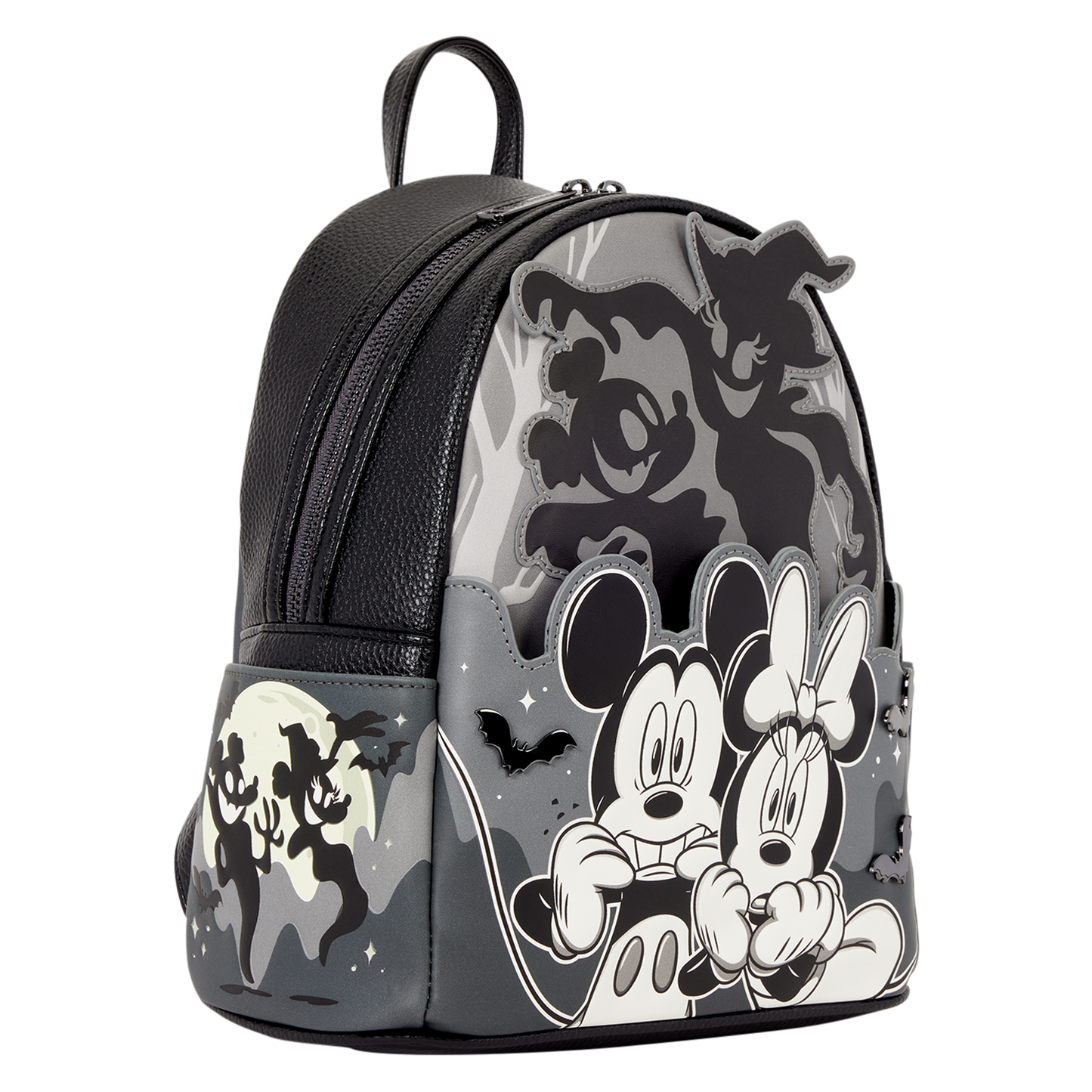Loungefly Mickey & Minnie Ghost Light-Up Glow Mini Backpack