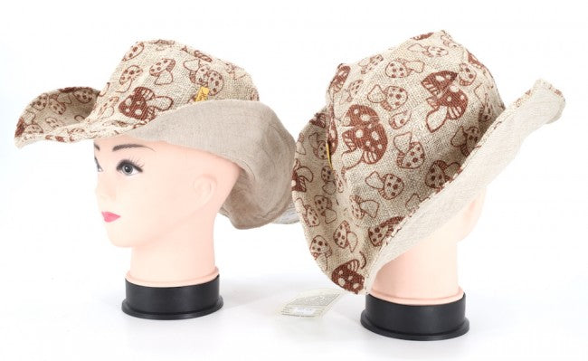 Himalaya Hemp Mushroom Print Floppy Hat