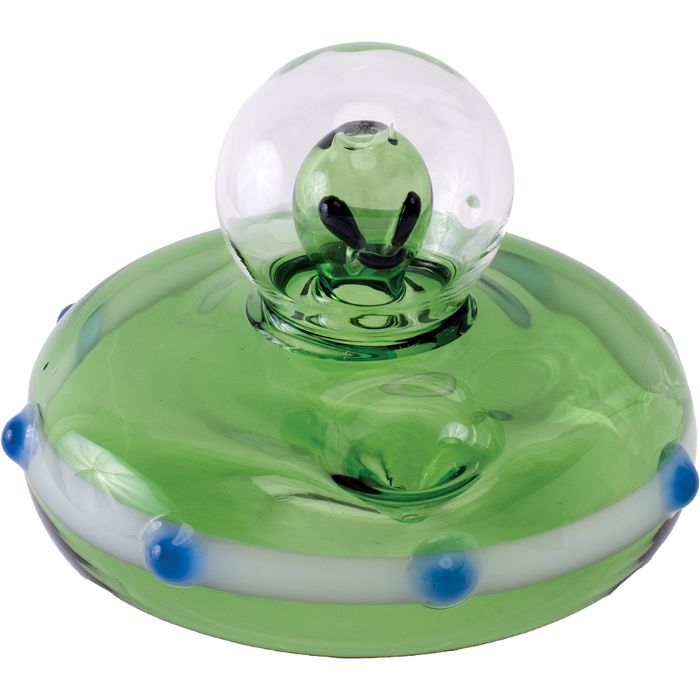 Green UFO Alien Hand Pipe