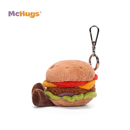 McHugs Juicy Cheeseburger Stuffed Animal Bag Clip