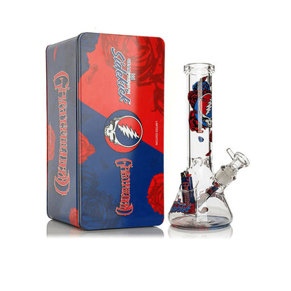 Grateful Dead x Gear Premium 12" 7mm Steal Your Face Sidekick Beaker Water Pipe - Limited Edition Box Set