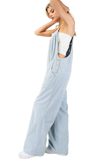 Dusty Blue Corduroy Overalls