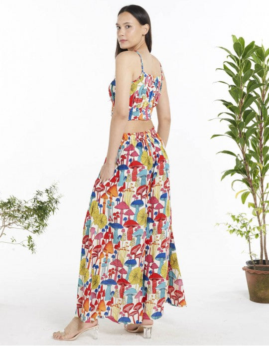 Mushroom Crop Top in Natural