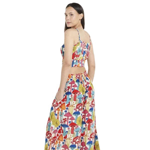 Mushroom Crop Top in Natural