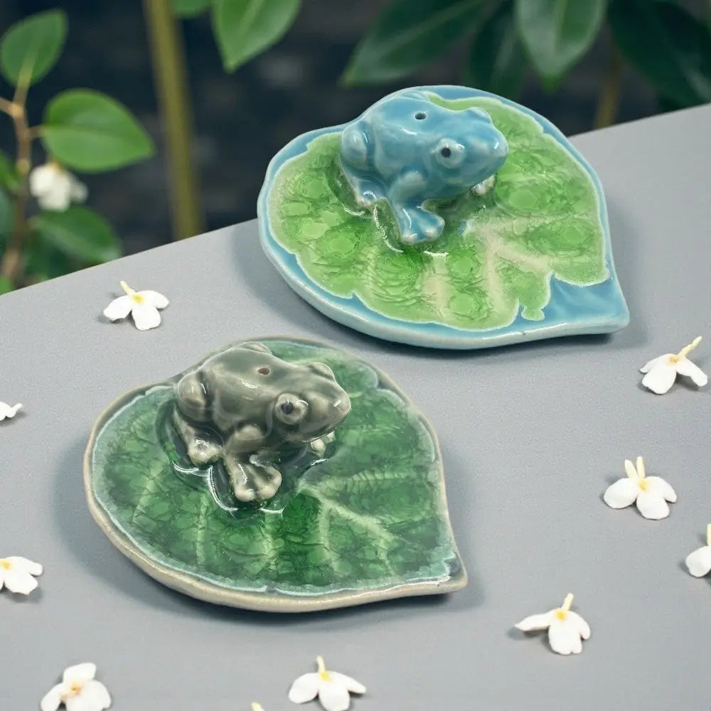 Ceramic Frog Incense Burner