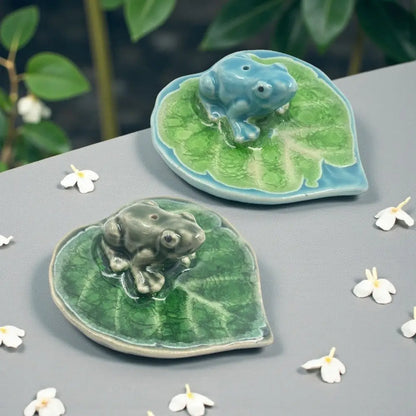 Ceramic Frog Incense Burner