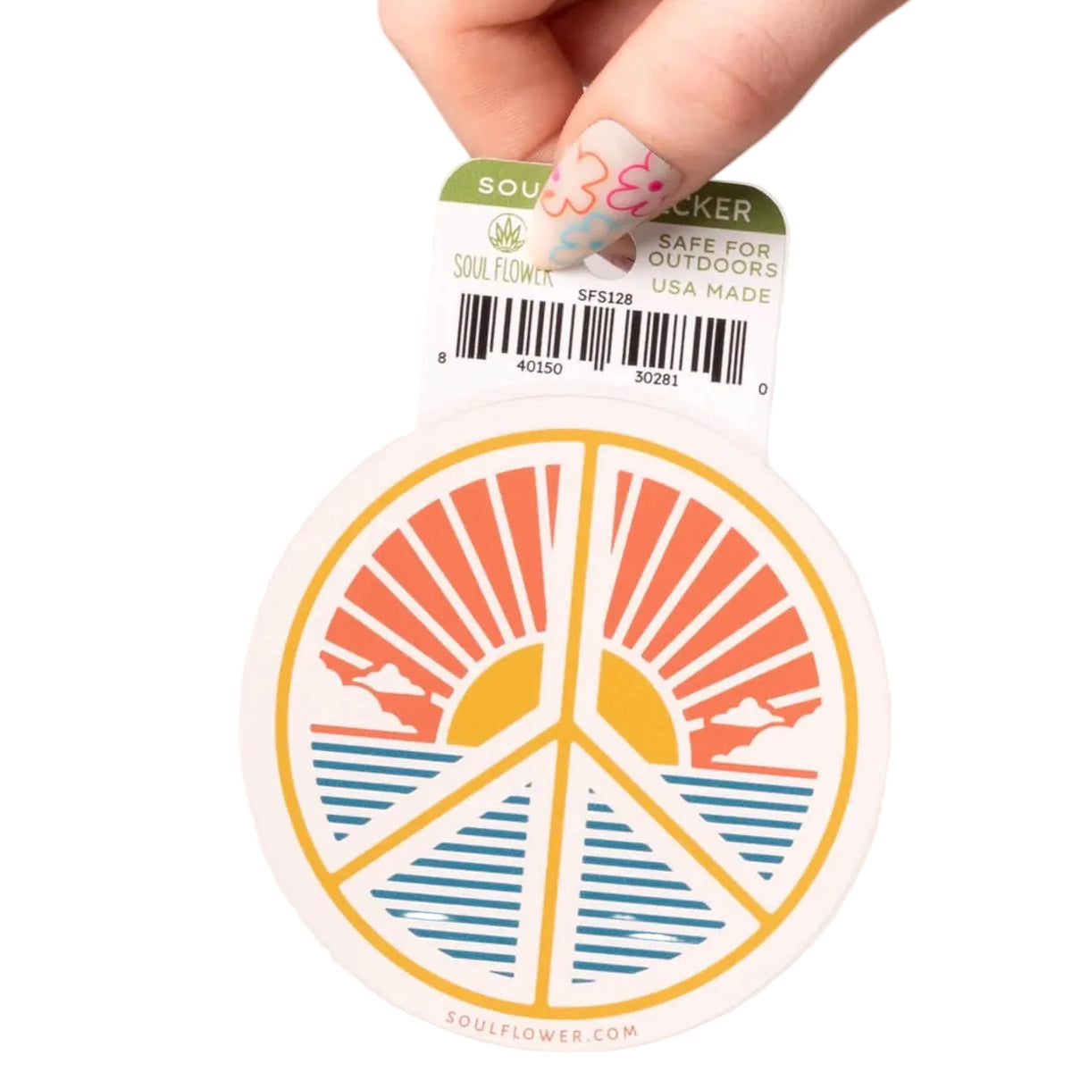 Soul Flower Peace Scene Sticker