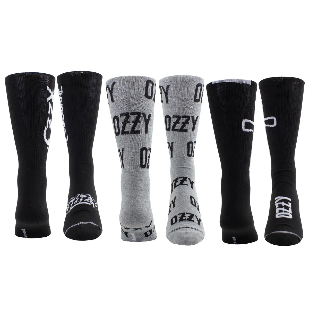 Ozzy Osbourne Guitar Tin Crew Socks - 3 Pack